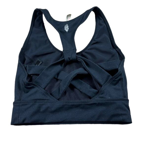 FREE PEOPLE Movement Lightning Synergy Black Workout Strappy Sports Bra Size XS - Picture 5 of 6